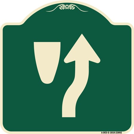 Signmission Keep Right Graphic Only Heavy-Gauge Aluminum Architectural Sign, 18" x 18", G-1818-23892 A-DES-G-1818-23892